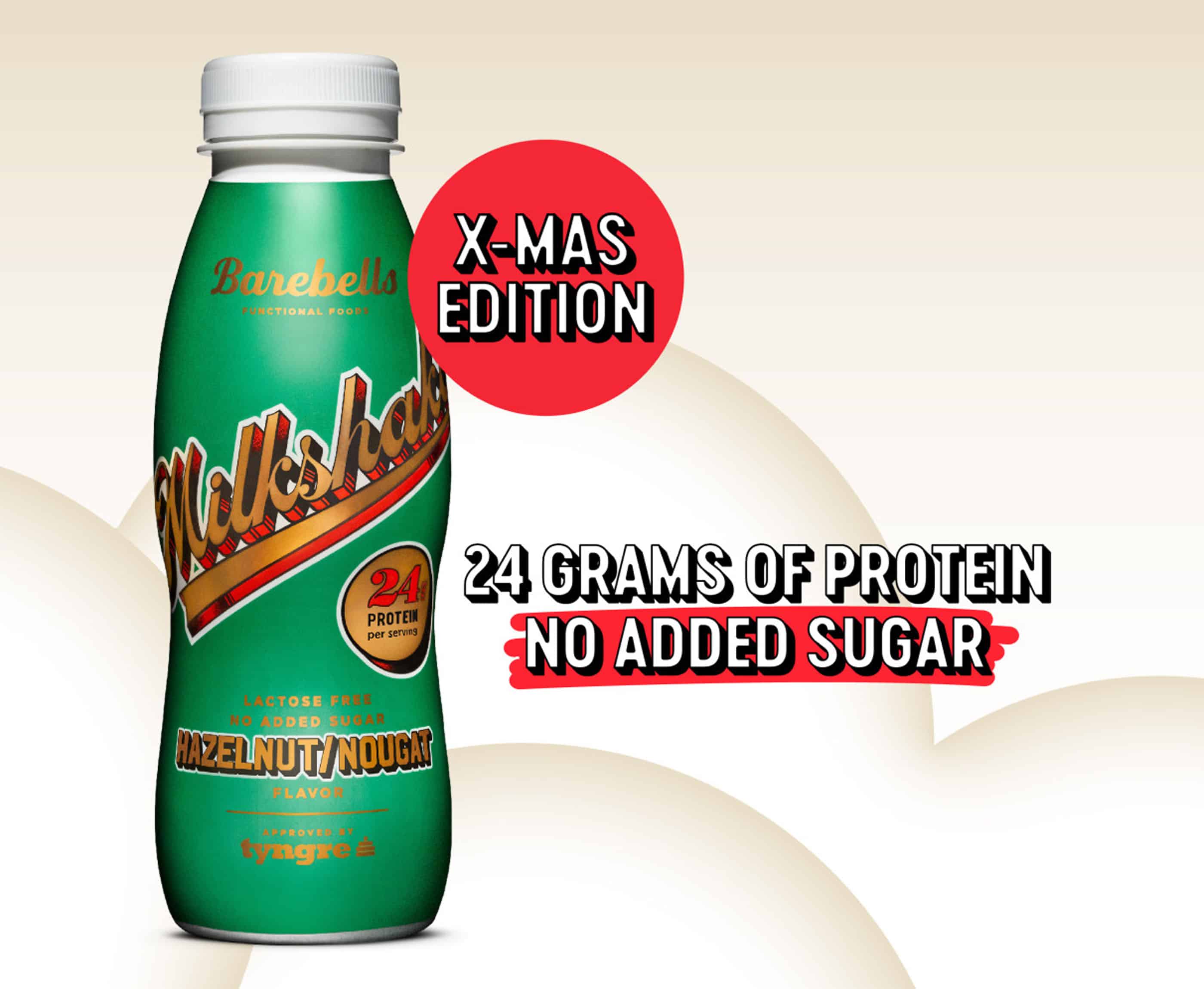 Hazelnut/Nougat Milkshake Shakin’ News This Holiday Barebells