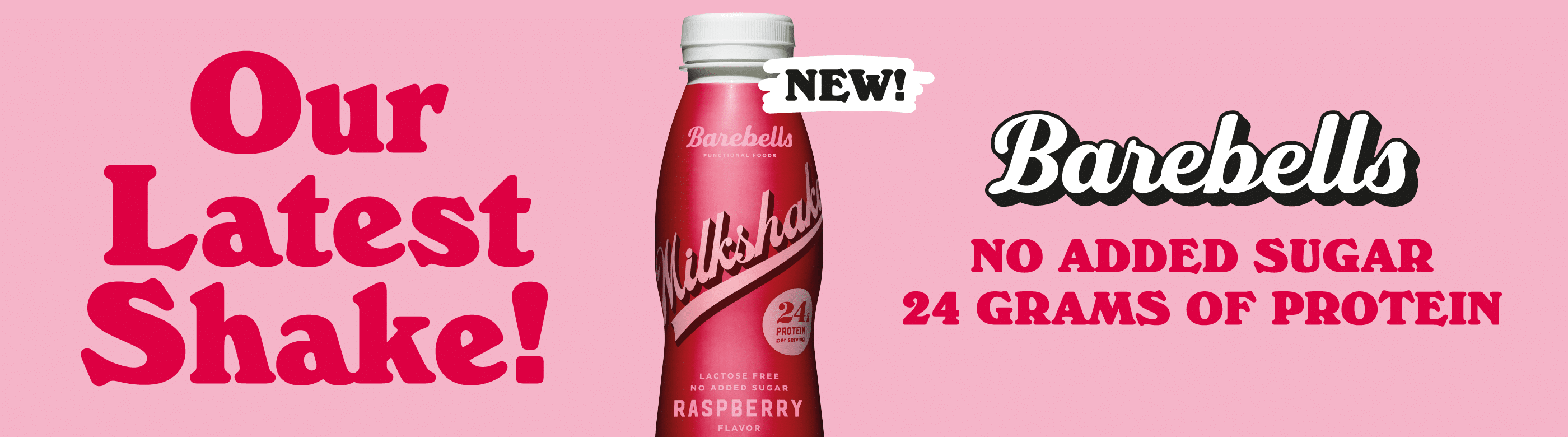 Barebells raspberry milkshake