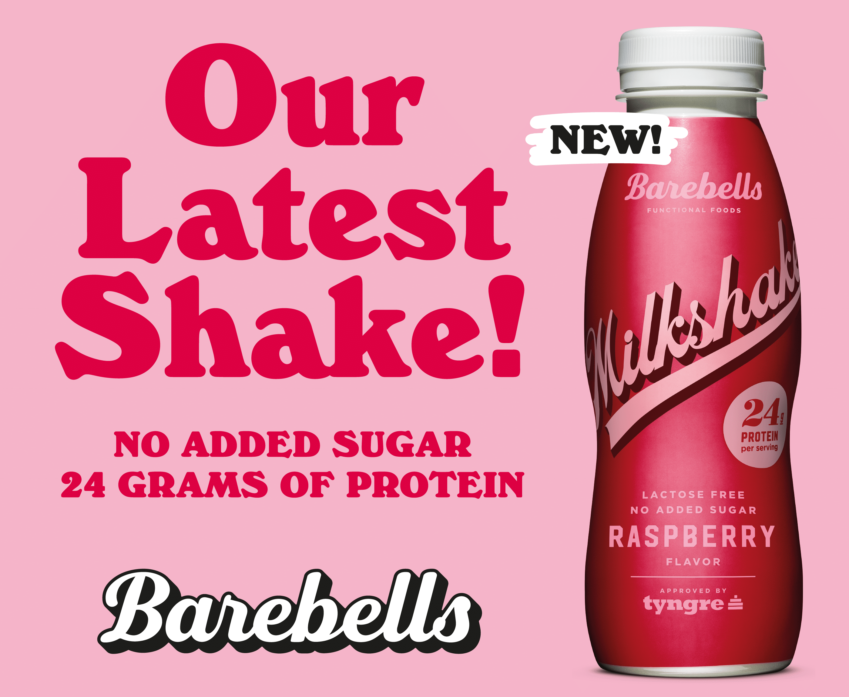 Barebells raspberry milkshake